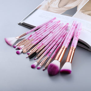 Marble Makeup Brushes Tool Set 15 PCS